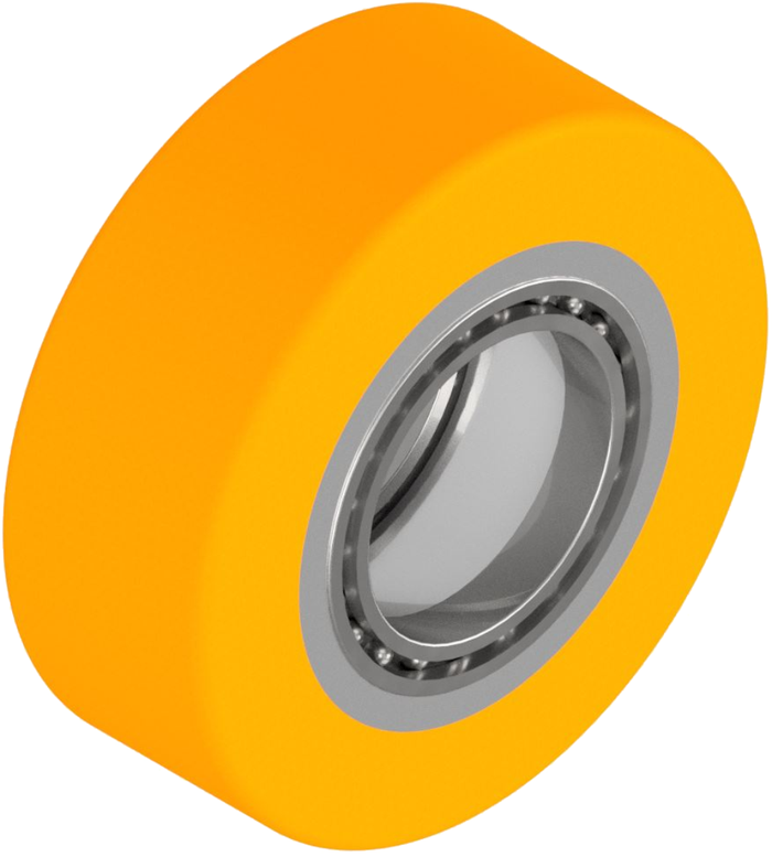 Rueda de riel para grúa de 100 × 50 mm con orificio de 45 mm