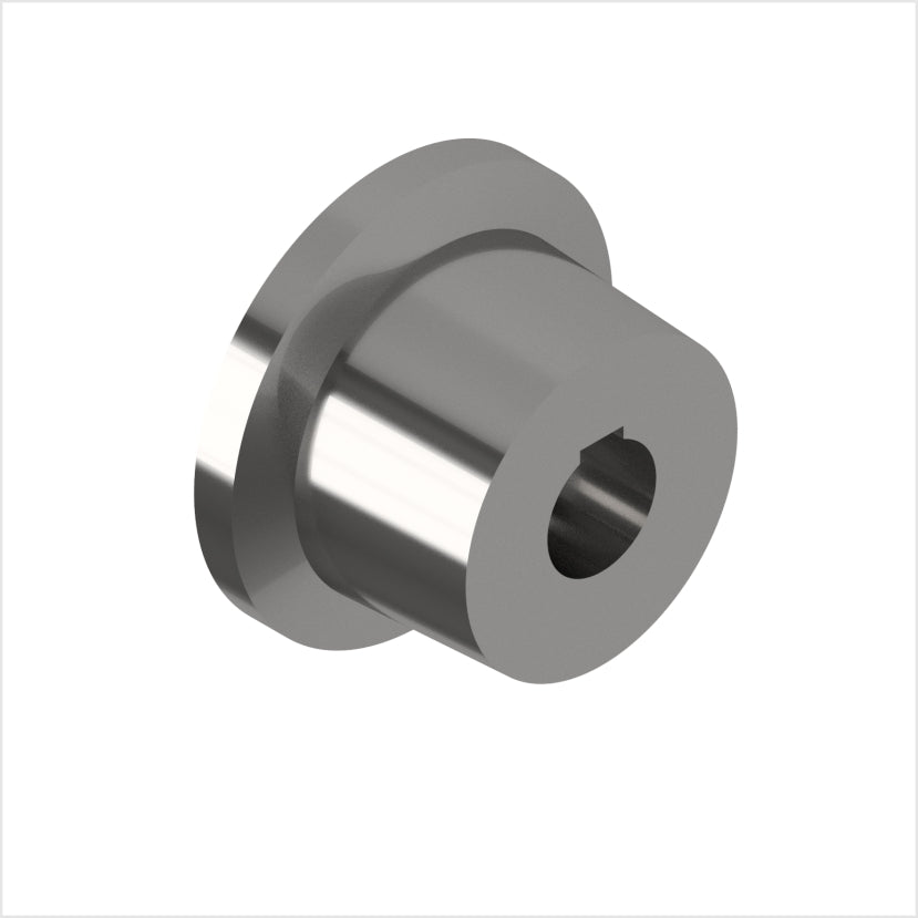 Rueda con pestaña fabricada en acero S355 - Diámetro de la pestaña: 60 mm, Diámetro de la superficie de rodadura: 50 mm