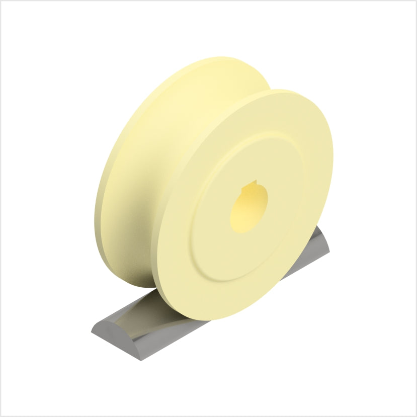 U-Profilrolle Polyamig-6G mit Passfedernut als Antriebsrad