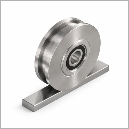 Rueda de doble brida de 175 mm, acero S355, rodamiento de bolas - DSPR-9620K/175/60/30/20