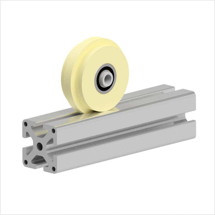 Einspurrad 65×40 mm Polyamid Nabennut 40-mm-Aluminiumprofil 80 kg