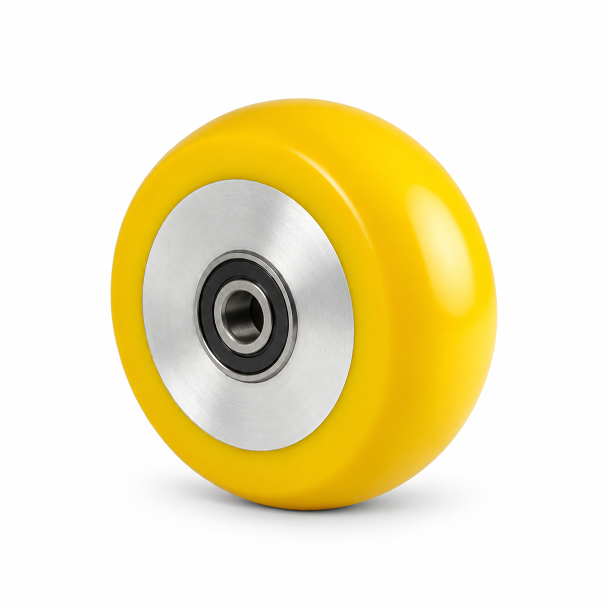 80 × 40 mm Polyurethan-Rad mit Alu-Vollkern, ballig – Serie 690