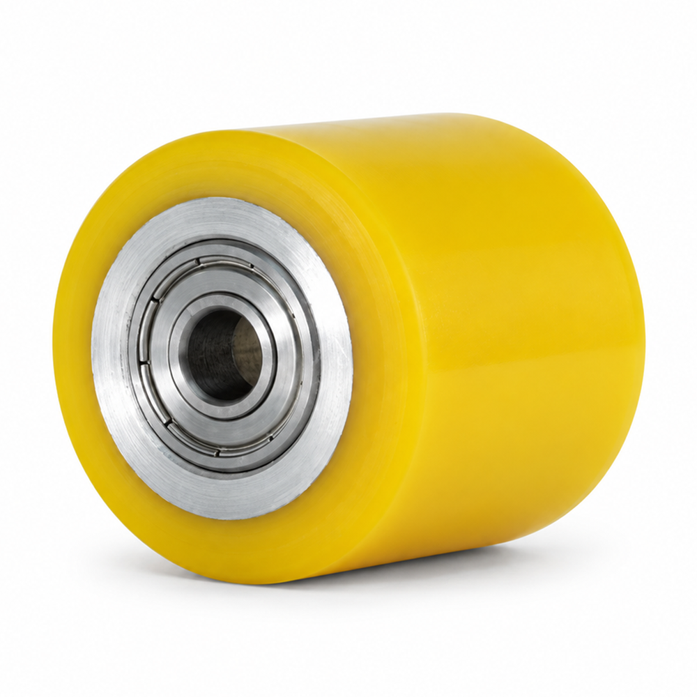 50 × 40 mm Polyurethan-Rad mit Alu-Vollkern, flach – Serie 690
