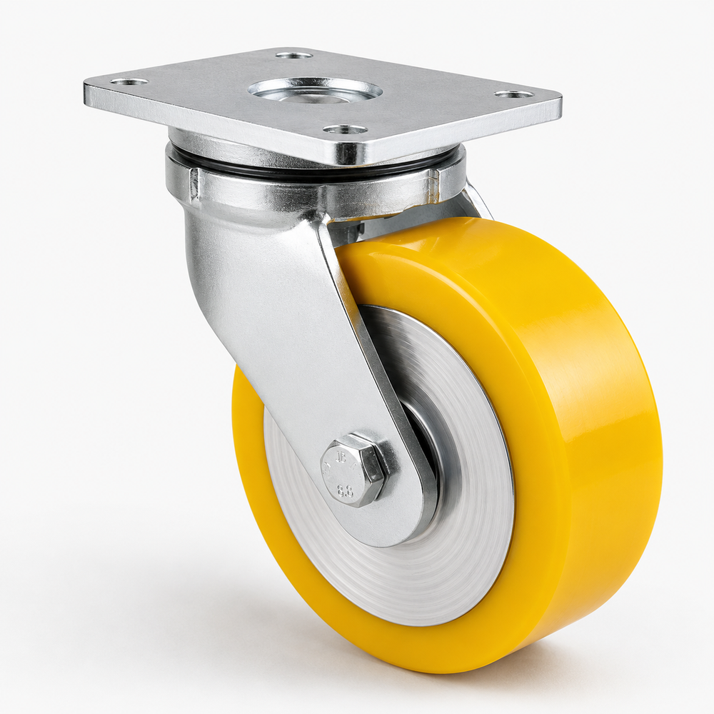 Schwerlast-Lenkrolle Ø 100 mm – Polyurethan PU – 500 kg – L-MG/690KFL/100/50