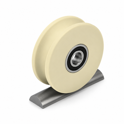 U-Profilrolle Polyamid 6G Ø150 mm für 1 1/2" mm Rohr